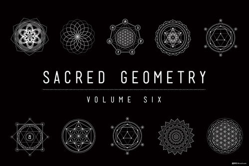 神圣与几何 矢量素材在宗教抽象线条设计中的应用